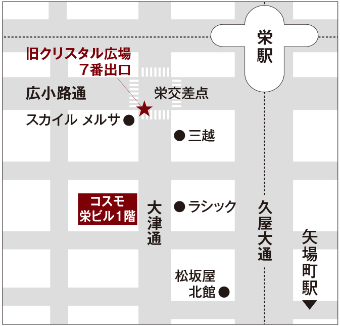 LightUp/Zekoo名古屋店　アクセスマップ
