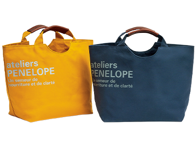 オリジナル帆布生地のトートバッグ／当社限定